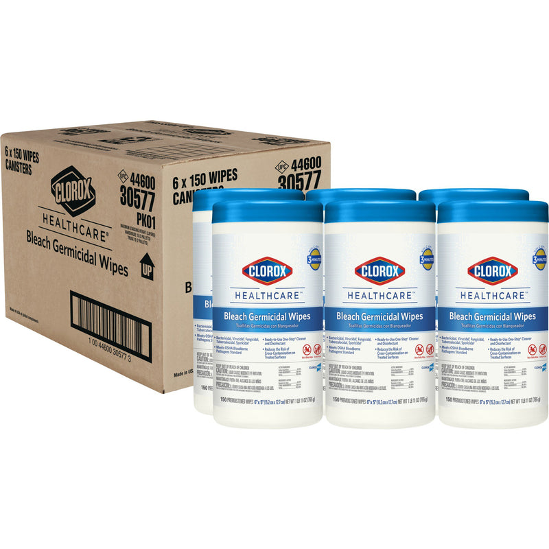 Clorox Healthcare® Surface Disinfectant Cleaner, 150 Wipes per Canister, 1 Case of 6 (Cleaners and Disinfectants) - Img 5