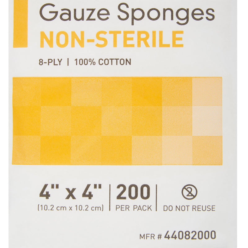 McKesson NonSterile Gauze Sponge, 4 x 4 Inch, 1 Bag of 200 (General Wound Care) - Img 7