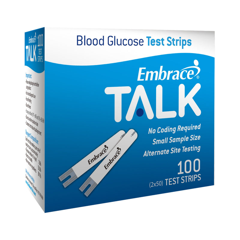 Omnis Health Embrace® Blood Glucose Test Strips, 1 Box (Diabetes Monitoring) - Img 1