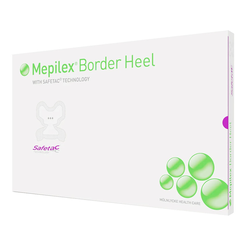 Mepilex® Border Heel Foam Dressing, 8-3/5 x 9 Inch, 1 Box of 10 (Advanced Wound Care) - Img 1