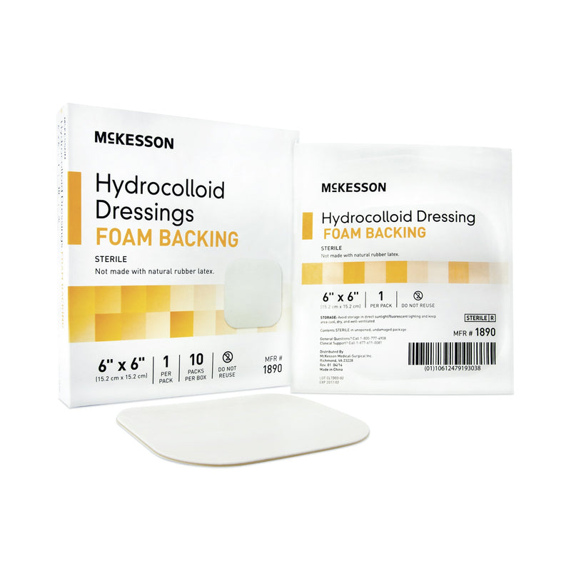 McKesson Hydrocolloid Dressing, 6 x 6 Inch, 1 Box of 10 (Advanced Wound Care) - Img 5