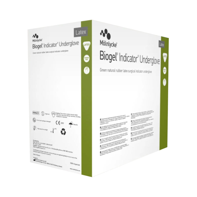 Biogel® Indicator™ Latex Surgical Underglove, Size 8.5, Green, 1 Box of 50 () - Img 2