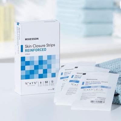 McKesson Skin Closure Reinforced Strip, ¼ X 1½ Inch, 1 Box of 50 (Skin Closure Strips) - Img 10