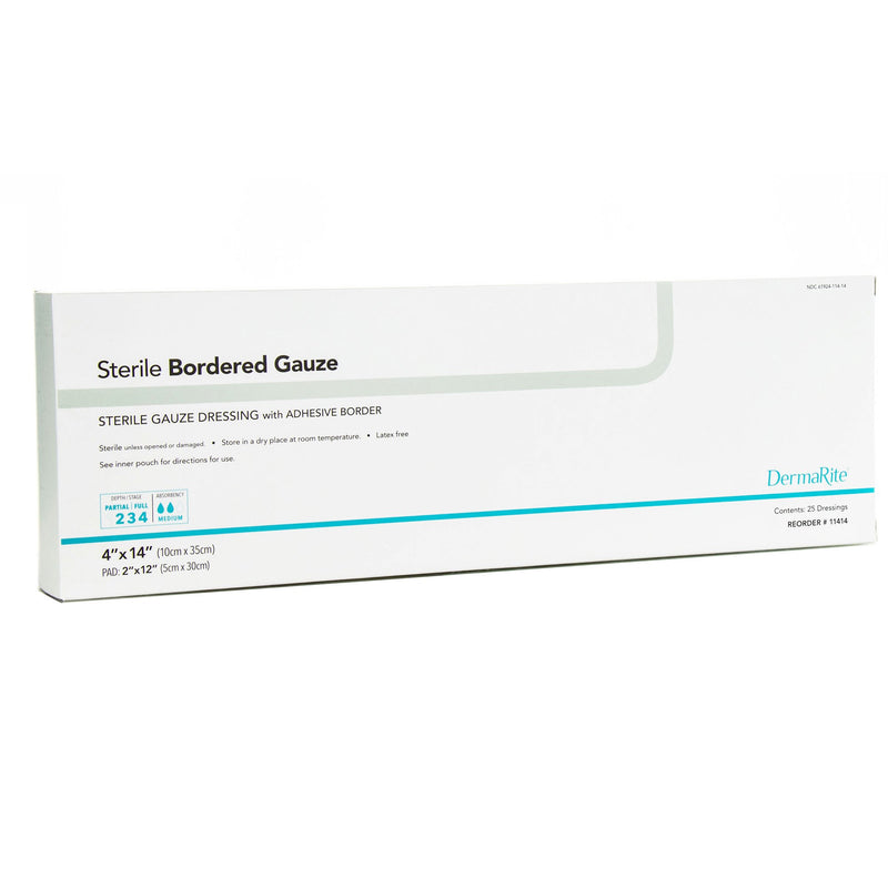 DermaRite® Sterile Gauze Adhesive Dressing, 4 x 14 inch, 1 Each () - Img 1