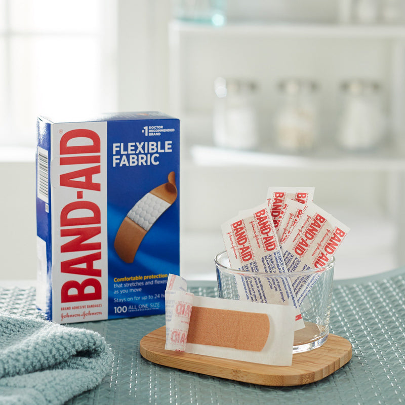 Band-Aid® Flexible Fabric Tan Adhesive Strip, 1 x 3 Inch, 1 Each (General Wound Care) - Img 6