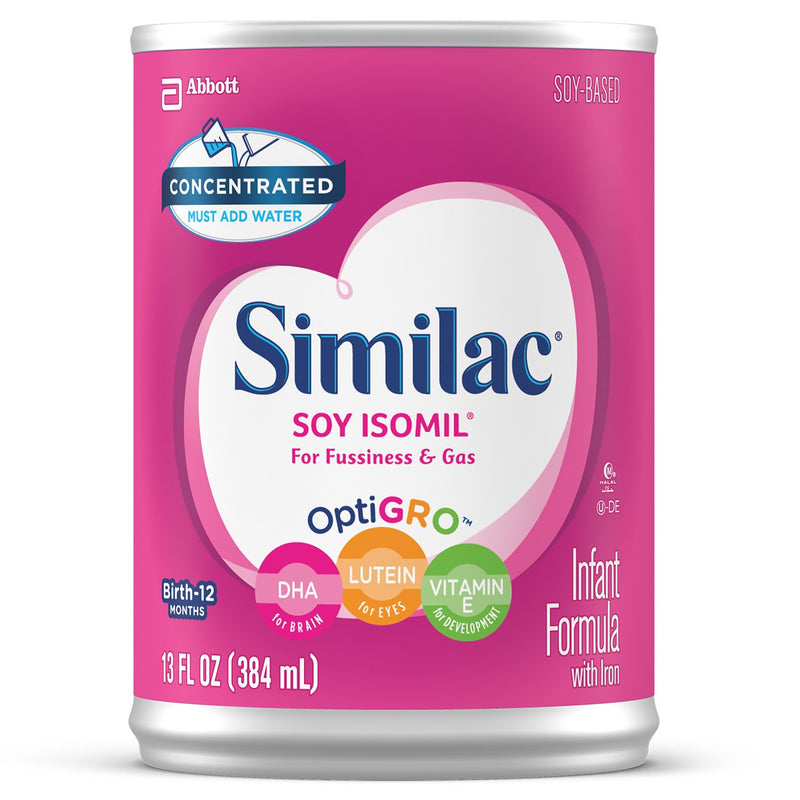 Similac® Soy Isomil® for Fussiness and Gas Infant Formula, 13 oz. Can, 1 Case of 12 () - Img 1