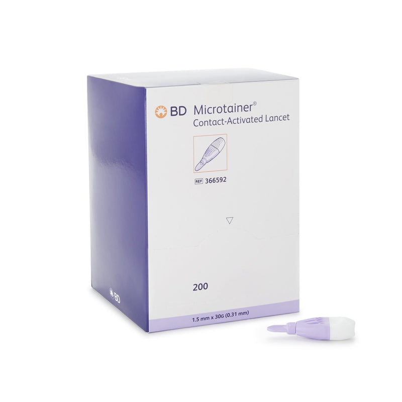 BD Microtainer™ Safety Lancet, 1 Pack of 200 (Diabetes Monitoring) - Img 1