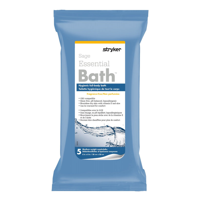 Essential Bath Rinse-Free Bath Wipes, Soft Pack, 1 Pack (Skin Care) - Img 2