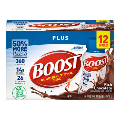 Boost® Plus Chocolate Oral Supplement, 8 oz. Bottle, 1 Case of 24 (Nutritionals) - Img 2