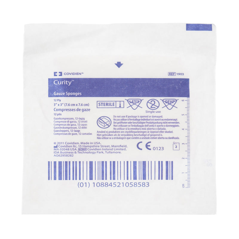 Curity™ Sterile USP Type VII Gauze Sponge, 3 x 3 Inch, 1 Case of 1200 (General Wound Care) - Img 1