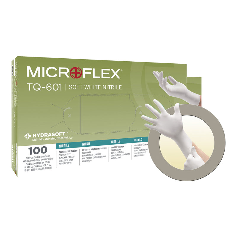 Soft White Nitrile Exam Glove, Extra Small, White, 1 Box () - Img 1