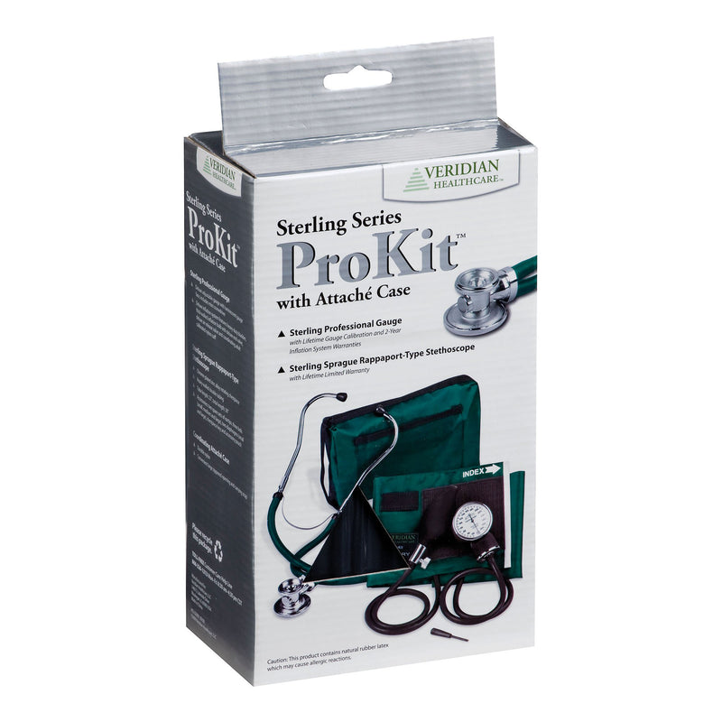 Sterling Series ProKit™ Aneroid Sphygmomanometer with Stethoscope, Teal, 1 Each (Blood Pressure) - Img 3