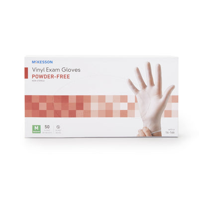 McKesson Confiderm® Vinyl Exam Glove, Medium, Clear, 1 Box of 50 () - Img 2