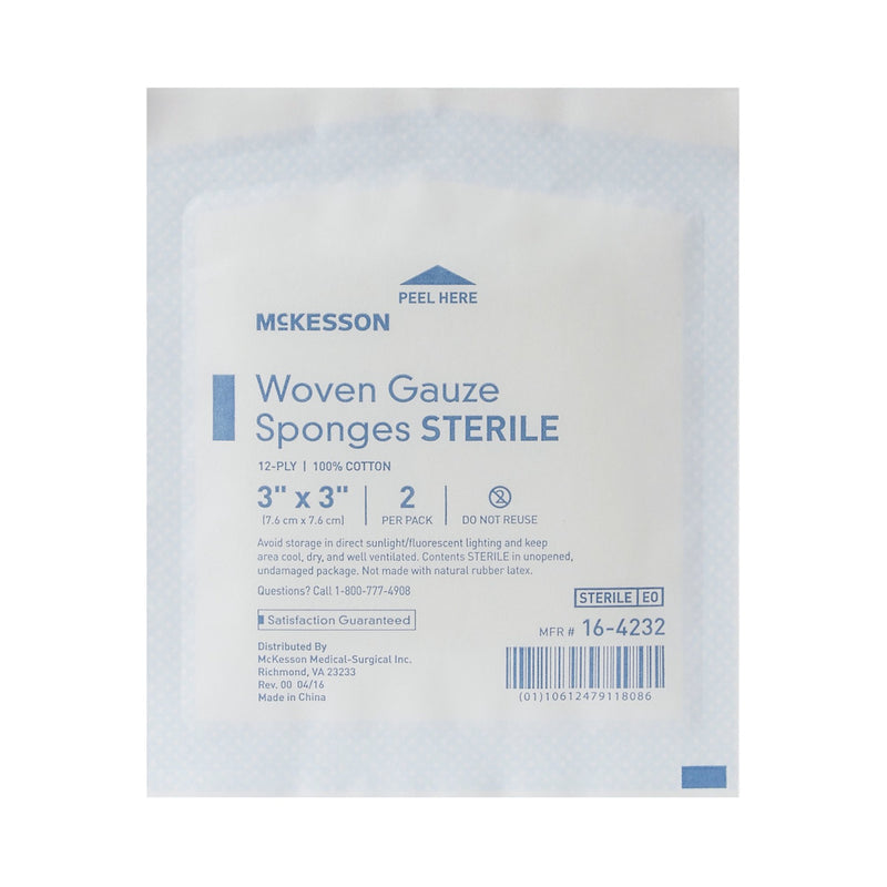 McKesson Sterile Gauze Sponge, 3 x 3 Inch, 1 Box of 40 (General Wound Care) - Img 4