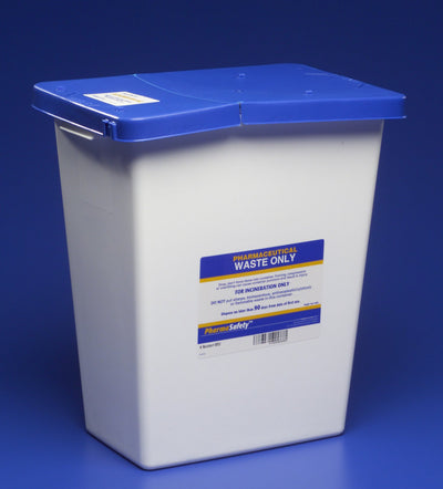 PharmaSafety™ Pharmaceutical Waste Container, 12 Gallon, 18¾ x 12¾ x 18¼ Inch, 1 Case of 10 () - Img 1