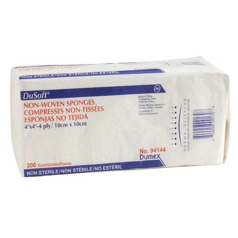 Dusoft NonSterile Nonwoven Sponge, 4 x 4 Inch, 1 Pack of 200 (General Wound Care) - Img 2