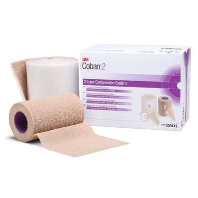 3M™ Coban™ 2 Self-adherent / Pull On Closure 2 Layer Compression Bandage System, 1 Case of 8 (General Wound Care) - Img 1