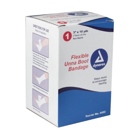 dynarex® Unna Boot Bandage, 3 Inch x 10 Yard, 1 Each (General Wound Care) - Img 1