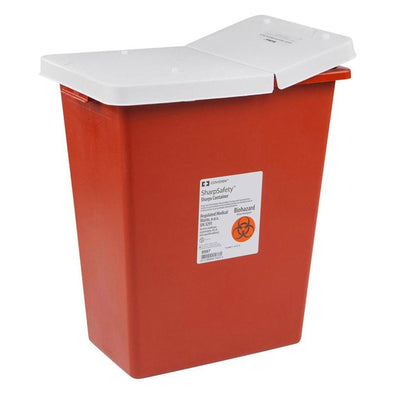 SharpSafety™ Multi-purpose Sharps Container, 12 Gallon, 18¾ x 18¼ x 12¾ Inch, 1 Case of 10 () - Img 1