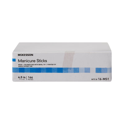 McKesson Manicure Sticks, 100% White Birch, 4.5", 1 Box of 144 (Nail Care) - Img 2