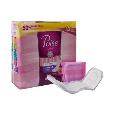 Poise Bladder Control Female Disposable Pads, Heavy Absorbency, Absorb-Loc Core, One Size Fits, 15.9 Inch, 1 Case of 90 () - Img 1