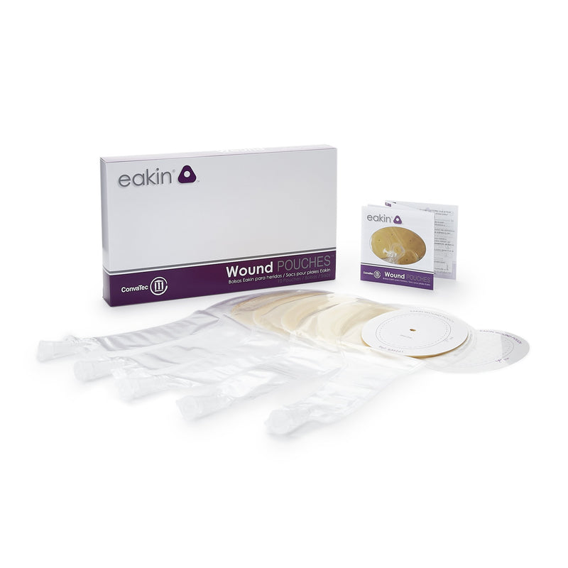 Eakin® Fistula and Wound Drainage Pouch, 3 x 4-3/10 Inch, 1 Box of 10 (Drain Bags and Pouches) - Img 1