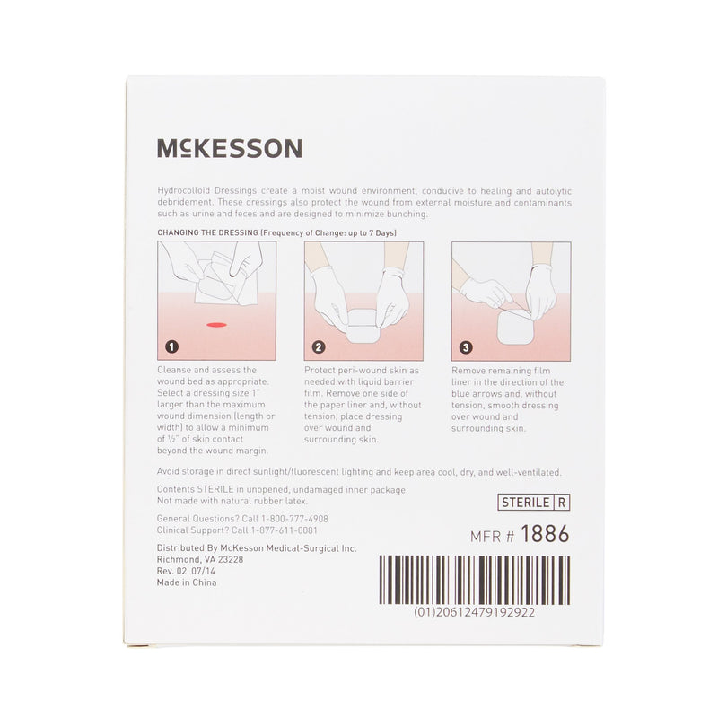 McKesson Hydrocolloid Dressing, 2 x 2 Inch, 1 Box of 20 (Advanced Wound Care) - Img 6