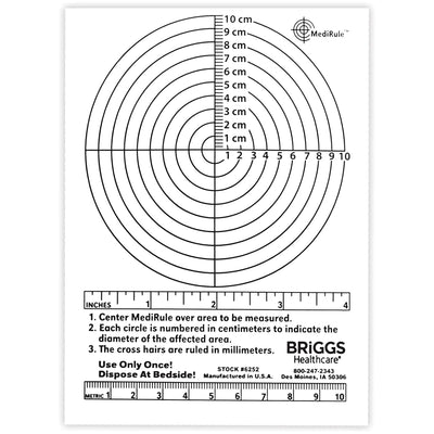 Briggs® MediRule™ Wound Measuring Device, 1 Box of 250 (Wound Measuring Devices) - Img 1