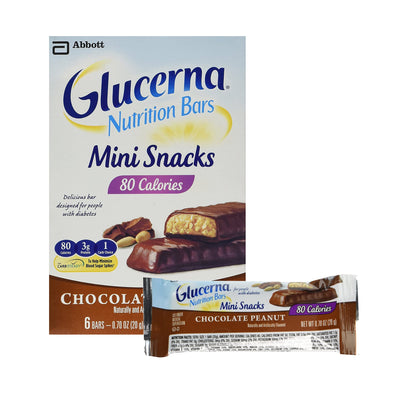 Glucerna® Mini Treats Chocolate Peanut Nutrition Bar, 20 Gram Packets, 1 Case of 24 (Nutritionals) - Img 1