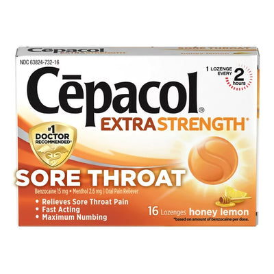 Cepacol® Extra Strength Benzocaine / Menthol Sore Throat Relief, 1 Box (Over the Counter) - Img 1