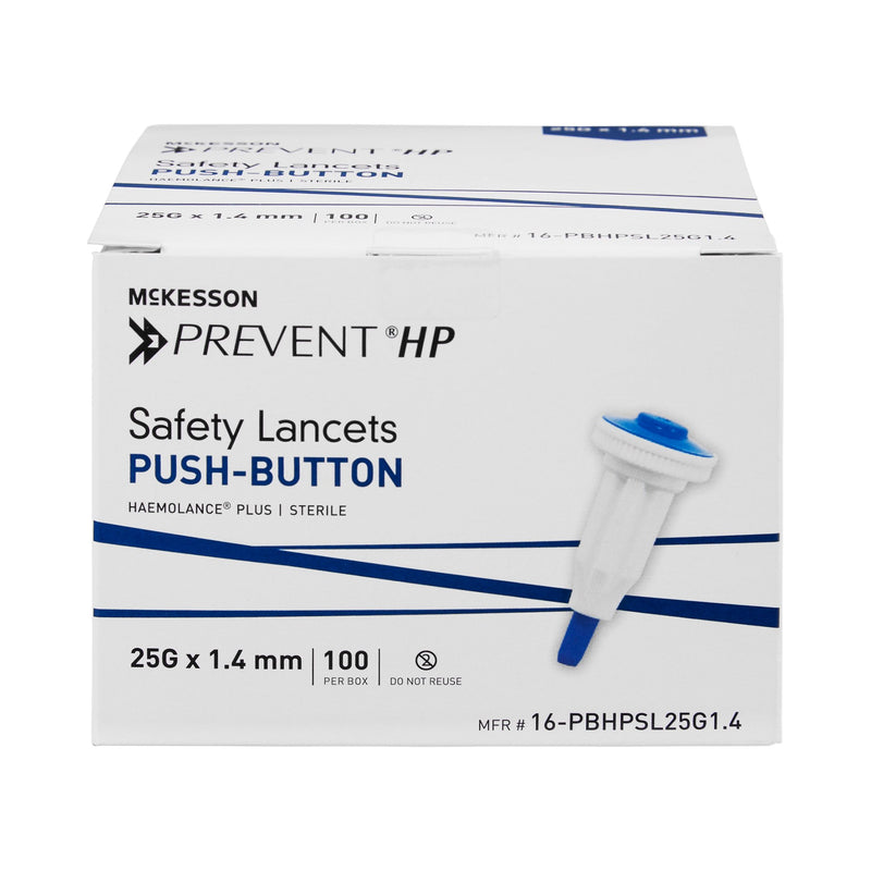 McKesson Prevent® Safety Lancet, 25 Gauge, 1 Box of 100 (Diabetes Monitoring) - Img 5