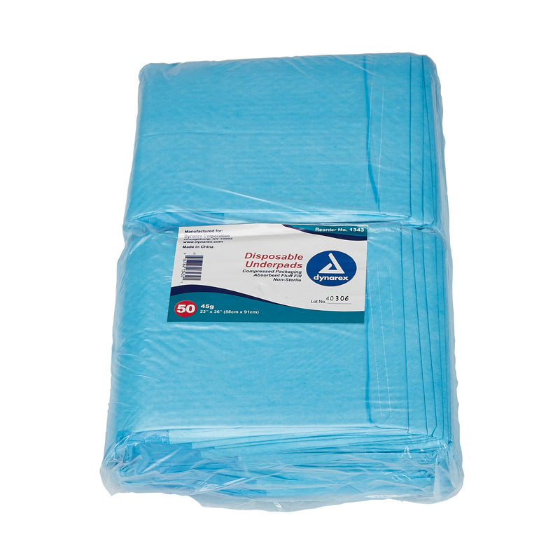 dynarex® Absorbent Fluff Fill Underpad, 23 x 36 Inch, 1 Bag of 50 (Underpads) - Img 2