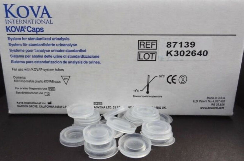 Kova® Snap Cap Urinalysis Cap, 1 Box of 500 (Laboratory Glassware and Plasticware) - Img 1