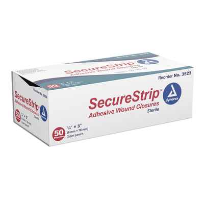 dynarex® Secure Strip™ Adhesive Wound Closure Strip, ¼ by 3 Inches, 1 Pack (Skin Closure Strips) - Img 3