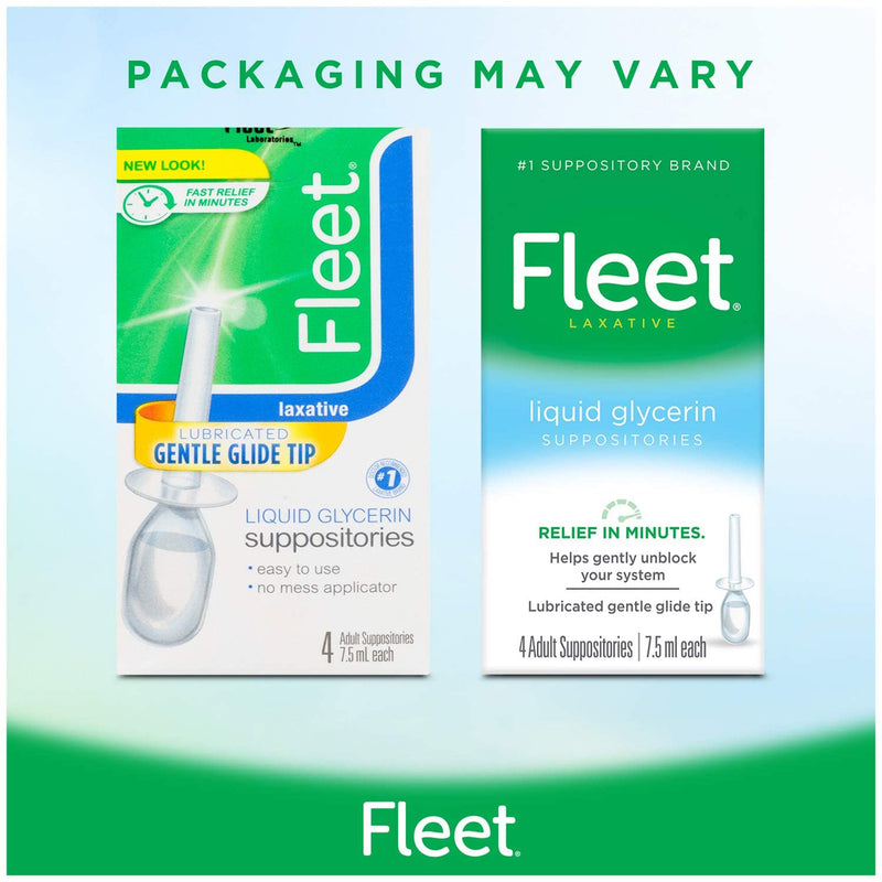 Fleet® Glycerin Laxative, 1 Box of 4 (Over the Counter) - Img 3