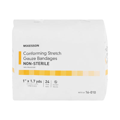 McKesson NonSterile Conforming Bandage, 1 Inch x 1-7/10 Yard, 1 Bag of 24 (General Wound Care) - Img 2