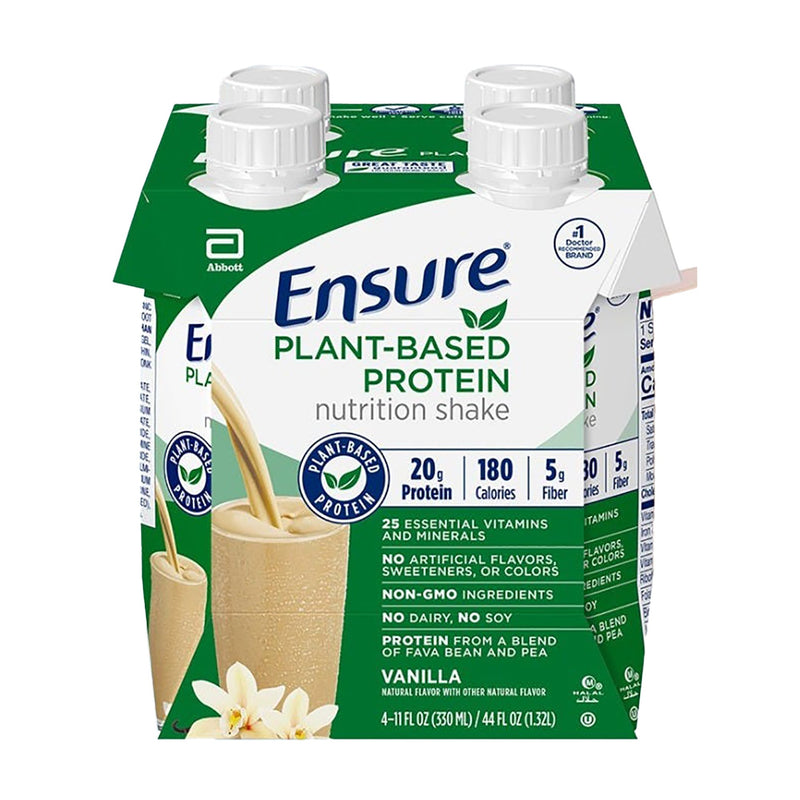 Ensure® Plant Based Protein Nutrition Shake Vanilla Oral Protein Supplement, 11 oz. Carton, 1 Pack of 4 (Nutritionals) - Img 2