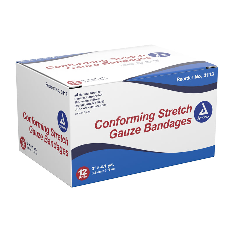 Dynarex® Sterile Conforming Bandage, 3 Inch x 4-1/10 Yard, 1 Case of 96 (General Wound Care) - Img 2