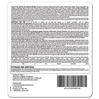 Sani-Cloth® Surface Disinfectant Cleaner Bleach Wipe, 75 Wipes per Canister, 1 Canister (Cleaners and Disinfectants) - Img 2