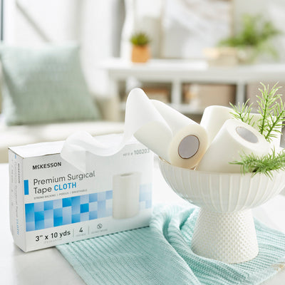 McKesson Paper Medical Tape, 1/2 Inch x 10 Yard, White, 1 Case of 240