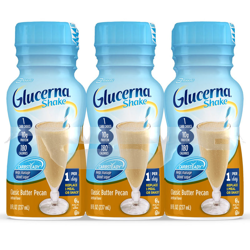 Glucerna® Shake Butter Pecan Oral Supplement, 8 oz. Bottle, 1 Case of 24 (Nutritionals) - Img 1
