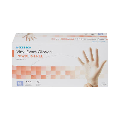 McKesson Vinyl Exam Glove, Extra Large, Clear, 1 Box of 100 () - Img 6