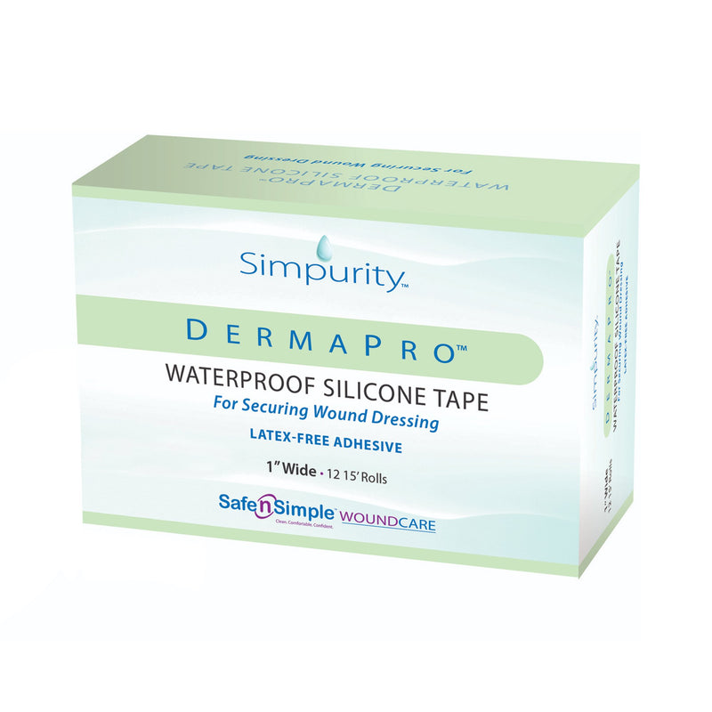 DermaPro™ Silicone Medical Tape, 1 Inch x 15 Foot, Transparent, 1 Case of 288 (General Wound Care) - Img 2