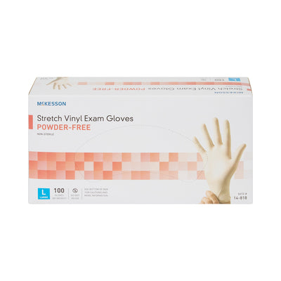 McKesson Vinyl Exam Glove, Large, Clear, 1 Box of 100 () - Img 6