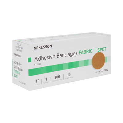 McKesson Round Tan Adhesive Spot Bandage, 1 Inch, 1 Box of 100 (General Wound Care) - Img 7