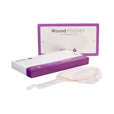 Eakin® Fistula and Wound Drainage Pouch, 4-3/10 x 6-9/10 Inch, 1 Box of 10 (Drain Bags and Pouches) - Img 1