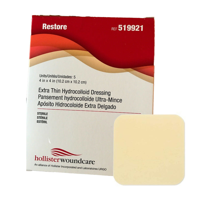 Restore™ Extra Thin Hydrocolloid Dressing, 4 x 4 Inch, 1 Each (Advanced Wound Care) - Img 1