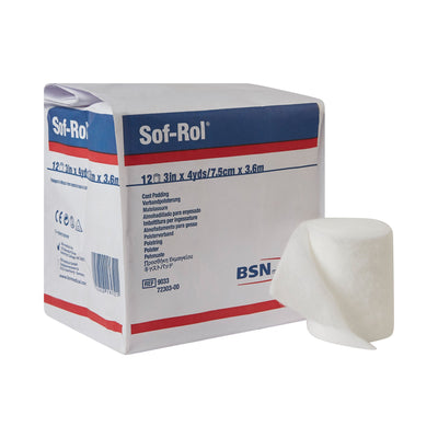 Sof-Rol® White Rayon Cast Padding, 3 Inch x 4 Yard, 1 Case of 72 (Casting) - Img 1