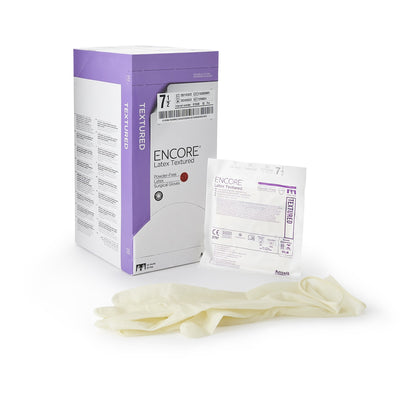 Encore® Latex Textured Surgical Glove, Size 7.5, Ivory, 1 Case of 200 () - Img 1