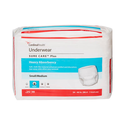 Sure Care™ Plus Heavy Absorbent Underwear, Medium, 1 Case of 100 () - Img 2